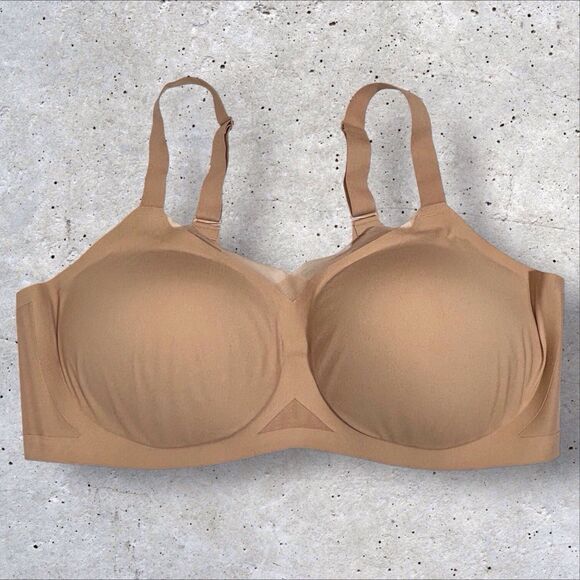 Honey Love Lift Wear Crossover Wireless Bra Size 3X+ Sand Tan LWBR0304 - Picture 8 of 9